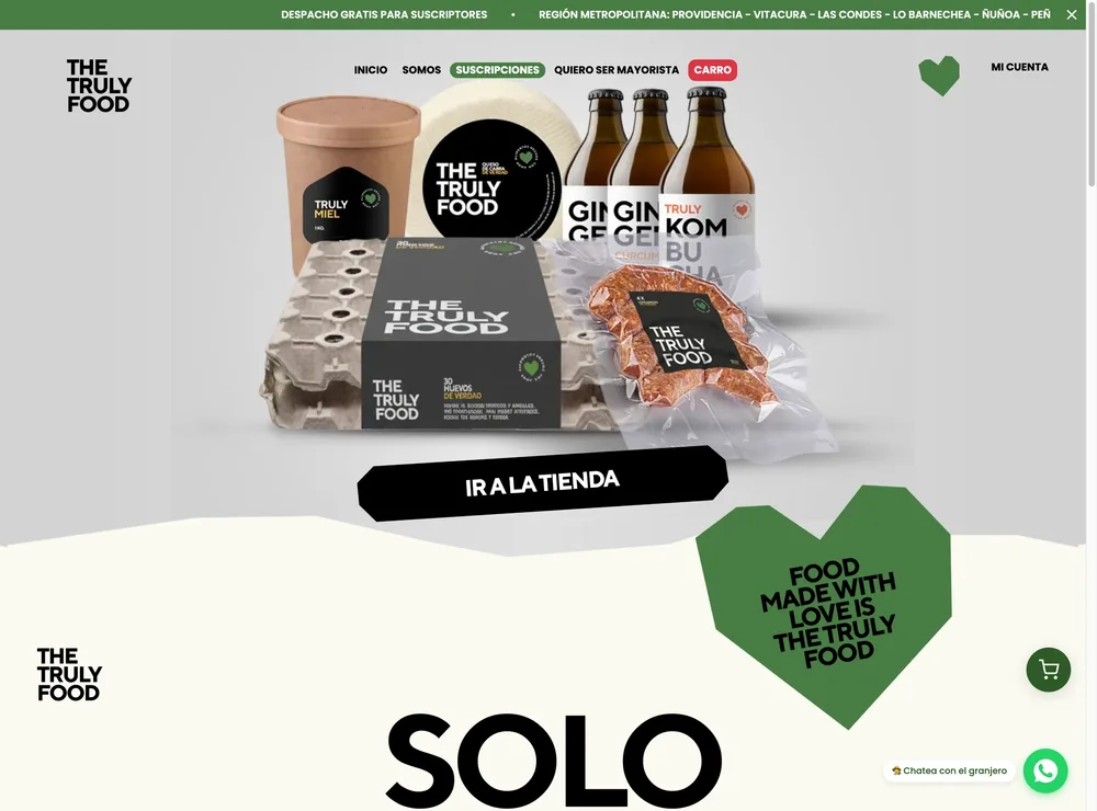The Truly Food - Home page